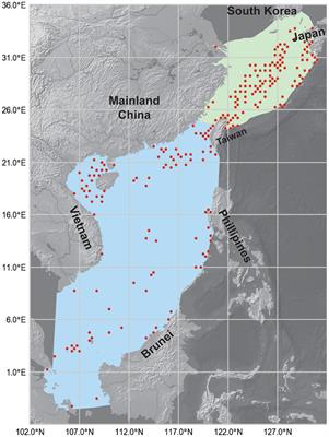 MaxEnt modeling to show patterns of coastal habitats of reef-associated fish in the South and East China Seas